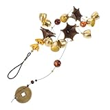 SHINEOFI Windglocken-Fensterglocken-Dekore Windspiel-Dekor für den Garten Windspiele für den Innenbereich dekorative Windspiele Gedenkhof-Glockendekor Legierung.Kunststoff Coffee