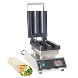 WOTZOV Kommerzielle Eierrollenmaschine, elektrischer Hot-Dog-Maker, mit Temperaturregelung, 1500 W elektrischer Kebab-Wrap-Maker