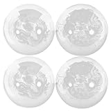 Gogogmee 4cm Chinesische Baoding Massagebälle aus Kristallglas Handkräftigungsbälle mit Drachenmotiv Präzise Handtrainingsbälle Zur Entspannung und Stressabbau