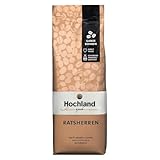 Hochland Kaffee – Ratsherren 1000g ganze Bohnen – Mild und Fruchtig – Noten von Dunkler Schokolade, Anis, Muskat – 100% Arabica – Ideal für Filterkaffee – Aus Costa Rica