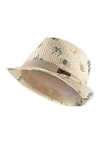 Sterntaler Strohhut Safari - klassischer Sonnenhut mit Allover Safari Print - UV-Schutz 50+ Sommerhut - Jungen Strandkappe - Baby und Kinder Kopfbedeckung - Sand, Größe 51
