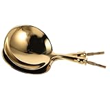 HIAKDOFT 2 Stück Ersatz Schöpfkellenköpfe aus Edelstahl Runder Abnehmbarer Löffelkopf Ersatz für Kochutensilien Hitzebeständig und Leicht zu Reinigen