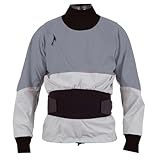 Hcclijo Kajak-Trockenanzug-Set Für Herren Und Damen wasserdichte Paddeljacke Wathose Hose Bootfahren Rafting Segeln Kanufahren Angeln Dry Cag Gray 4XL