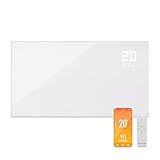 Klarstein Infrarotheizung mit Thermostat, 480W Elektroheizung, Smart Home Bild-Infrarotheizung zur Wandmontage, IR mit App-Steuerung & Erkennung offener Fenster, Feuchtraum Heizkörper CO2-Frei