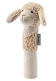 Sterntaler Baby Quietsche Schaf Flocke - Baby Spielzeug aus weichen Stoffen - Greifspielzeug für Babys - Erste Versuche im Greifen und Spielen, sandfarben