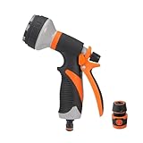 RFGTHY GartenschlauchdüSe 8 Muster Spray Rasen Bewässerung Multifunktions Auto Waschen Hochdruck Langlebige Hand Werkzeuge Schlauch Streuen Düse Garten Komfortabler Griff(B)