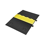 ZythrXLate Gummi-Kabelschutzrampe, 5-Kanal, 22.000 Pfund/Achsenkapazität, schwere Geschwindigkeitsrampe, Autorampen, robuste Auffahrtsrampen für Parkhaus, Wohngebiet