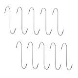 Homoyoyo 10 Stück Teiliges Fleischhaken Edelstahl S förmige Metzgerhaken für Aufhängen von Schwein Schinken Geflügel Geeignet für Grillen Fleischverarbeitung Einfache Reinigung und