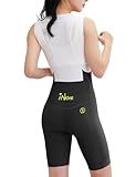 INBIKE Fahrradhose Damen Kurz Gepolstert Fahrrad Trägerhose Sommer Radhose Radlerhose mit Träger Tasche für Rennrad MTB Radsport Schwarz M
