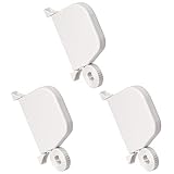 Rollwin 3x Rolladen Gurtwickler Aufputz - aus Deutschland - 155mm Lochabstand Weiß Mini Rollladen Aufwickler mit 5m Gurt 14mm inklusive Rolladengurt