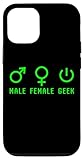 Hülle für iPhone 14 Pro Männlich Weiblich Geek Mann Frau Symbol Lustig Tech Nerd Witz Meme