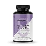 Bamboo Labs - Ginkgo Biloba 100% Natürlich, 24% Flavonoiden, 6% Terpenen, 180 Ginkgo-Kapseln hochdosiert, Starkes Antioxidans zur Verbesserung von Gedächtnis, Konzentration und Blutkreislauf