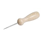 Rayher 6110000 Prickelnadel mit Holzgriff, Gesamtlänge 8,3 cm, Holzgriff 5 cm, Nadellänge 3,3 cm, 1 Stück, für Durchstecharbeiten mit Papier, basteln mit Papier und Nadel, Beige