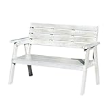 WNYAILLL Gartenbank Holz Holzbank wetterfest, Parkbank Holz - Gartenmöbel, Holzbank Garten, Gartenmöbel Bänke, Terrassenbank mit Rücken- & Armlehnen, olzoptik(160 * 67 * 90cm/63 * 26.4 * 35.4in)