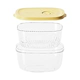 Aufbewahrung von und , Schalotten-Box, Aufbewahrungsbox für Lebensmittel mit und | Lebensmittelbox, Gemüsebox, transparenter Organizer