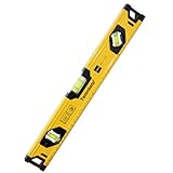 Teronbeta Wasserwaage 40 cm Verfügt über Rundum Ablesbar 3 Libellen 0°/45°/90°, Aluminium Gehäuse mit Magnet System und Stoßdämpfende Endkappen