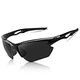 BONDDI Fahrradbrille, Sportbrille für Herren Damen, TR 90 Unbreakable Frame Polarisierte Sportsonnenbrille mit UV400 Schutz, für Radfahren Golf Baseball Laufen Wandern