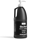 Nicpro Schwarze Stofffarbe mit Pumpe, 999.6 ml (1000ml) Stofffarbe Schwarz für Kleidung Permanent, Weiches, reichhaltiges Pigment, ungiftige Textilfarbe für Stoff DIY Handwerk, T-Shirts, Schuhe,