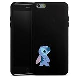 Silikon Hülle kompatibel mit Apple iPhone 6 Plus Case schwarz Handyhülle Lilo & Stitch Fanartikel Disney