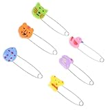 TOYANDONA 30 Stück Sicherheitsnadeln mit Tierkopf Edelstahl Windelnadeln für Stoffwindeln Verriegelbar und Hautfreundlich Windelzubehör für Verschiedene Taillengrößen