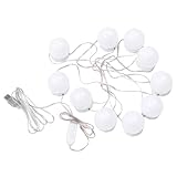 COHEALI 1 Satz 10 LED Schminkspiegel Beleuchtung mit USB Dimmbar 3 Farbmodi Augenschonend Kabelsammlung Make Up Licht für Kosmetikspiegel