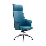 WJMLS Chefstuhl Simple Modern Study Computerstuhl Home Executive Chair Business Lift Swivel Stuhl Bürostuhl Atmungsaktiv und bequem Sessel Chefstuhl, Gelb, Farbname: Lila (Color : Blue)