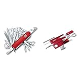 Victorinox Schweizer Taschenmesser gross Swiss Champ & Schweizer Taschenmesser Swiss Card Lite, Multitool-Werkzeug, 13 Funktionen, Spitzklinge, Schraubendreher 5 mm, Schere