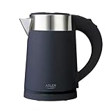 Adler AD 1372 Wasserkocher, Schwarz, 0,6L – Kompakter Wasserkocher für kleine Küchen, ideal für eine oder zwei Tassen Tee oder Kaffee, schnelle Aufheizung, platzsparendes Design, einfach zu bedienen
