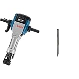 Bosch Professional Schlaghammer GSH 27 VC (Leistung 2.000 Watt, 62 J Schlagenergie, max., 1.000 min-1 Schlagzahl bei Nenndrehzahl, im Karton) + Spitzmeißel (für 28mm Sechskantaufnahme, Zubehör)