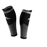 Zilimontt Wadenbandage für Laufen und Sport – abgestufte 360°-Stützsocke mit atmungsaktivem Nylongewebe, Schienbeinkantenentlastung, Muskelerholung und Vibration (schwarz)