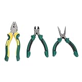 3-teiliges Zangen-Set, Profi-Stahl-Spitz-Diagonaldrahtzange, multifunktionales Werkzeugset für Elektriker, Mechaniker, Wartungsarbeiten