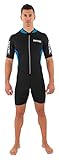 Seac Men's Look Man Neoprenshorty zum Schnorcheln, Tauchen und für Wasseraktivitäten für Kinder, 2,5 mm Neopren, schwarz/blau, XL