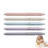 Wlikmjg Gelstifte | Feinspitze flüssig schreibende Stifte - 5 Stück Schnelltrocknende Feinspitze Glattes Schreibgerät Für Erwachsene Studenten