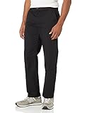 Amazon Essentials Herren Knitterarme Flatfront-Chinohose, Gerade Geschnitten, Schwarz, 36W / 30L