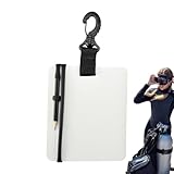 Unterwasser-Messagentafel: Tauchkommunikationstafel, drehbarer Clip und Bleistift | Marineschreibpad, langlebiges Tauch-Schreibtablett, Taucher-Tablet, Sc-Tablet