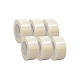 6 x Filament Klebeband glasfaservertärkt/Gewebeband transparent fadenverstärkt/Reißfest Filament Glasfaser Klebeband, Filamentband, Gewebeband transparent, Abmessungen:50mm x 50m. transparent