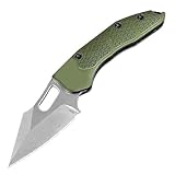 Outdoor Messer Survival Alu Taschenmesser aus titan stahl M390 Grün Klappmesser, Aluminium EDC Messer Tanto jagdmesser, kleines Camping messer & werkzeug einhandmesser rettungsmesser mit knopfdruck