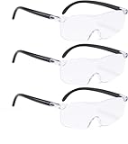 4 Stück Lupenbrille, Leselupe, Vergrößerungsbrille mit 300%, 500%, 800%, 1000%, Randloses, Antiblaues Licht, Lupenbrille für Nähen Handwerk Lesen Reparatur brillenlupe