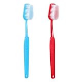 DOITOOL 2 Stück Teiliges Riesige Zahnbürsten Deko Leichte Tragbare Jumbo Toothbrush Photo Prop für Fasching Comedy Shows Fotoboxen Partys und Kreative Fotosessions