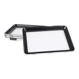 4 Stück Lebensmittelbehalter Versiegelnde Konservierungsschale Gemuse PP TPU Schwarz Stapelbare Aufbewahrungsschalen mit Kunststoffdeckel 30×22,5 cm Frischhaltetabletts für Kühlschrank Mikrowelle