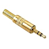 CABLEPELADO Audio-Klinkenstecker 3,5 mm Stereo | TRS-Stecker | zum Löten | kompatibel mit PS5 / PS4, Kopfhörer, Lautsprecher, PC, Handy | vergoldet | 3,5-mm-Stecker | Nickel
