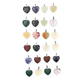 SAFIGLE 24 Stück Liebesdekoration Herz Dekorationen Rosa Herzkristalle Felsen geformt Valentines gestürzt werkzeug Kristalle in Herzform Herzförmiger Stein herzförmige Anhänger Herz Strass