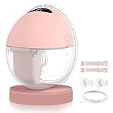 MUTOUHE Milchpumpe Elektrisch, Tragbar Milchpumpe Handsfree, 4 Modi und 12 Stufen, Geringer Geräuschpegel, Elektrische Milchpumpe Freihändig mit 19/21/24 mm Flansch