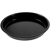 DECHOUS Rundes Pizzablech aus Karbonstahl 22cm Antihaftbeschichtet Backform für Pizza Kuchen und Brot Backgeschirr für Küche und Restaurant