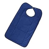 Homoyoyo Volltonfarbe Wasserdichter Latz für Erwachsene Zweilagiger Kleiderschutz Dunkelblau für Rekonvaleszenten und Senioren Einfach zu Reinigen Schützt vor Flecken
