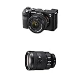 Sony Alpha 7C Spiegellose E-Mount Vollformat-Digitalkamera ILCE-7C (24,2 MP, 7,5cm (3 Zoll) Touch-Display, Echtzeit-AF) inkl. 28-60mm & 24-105mm f4 Objektiv - Schwarz