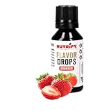 NUTRIFY Flavour Drops Erdbeere 5 x 30ml VORTEILSPACK Aromatropfen ohne Kalorien, Geschmackstropfen für Lebensmittel & Getränke, zuckerfrei, fettfrei, vegan, ohne künstliche Farbstoffe