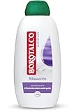 Borotalco Entspannendes Duschbad für Lavendel und Iris, Körperschaum, entspannende Formel, Entspannung, Borotalk-Effekt auf die Haut, dermatologisch getestet, 600 ml Flasche
