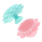 Gatuida 2 Stück Silikon Waschbürste Bpa Frei Weiche Borsten Sanfte Kopfhautmassage Langlebig Handlich Geeignet für Neugeborene und Kleinkinder Sicherer Shampoo Helfer in Grün und Rosa