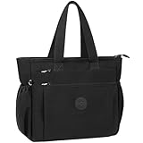 WACCET Handtasche Damen Groß, Wasserdicht Nylon Umhängetasche Damen mit Viele Fächer Leichte Tote Bag Shopper Tasche Damen Casual Weekender Tasche Schultertasche für Reisen, Arbeit, Schule